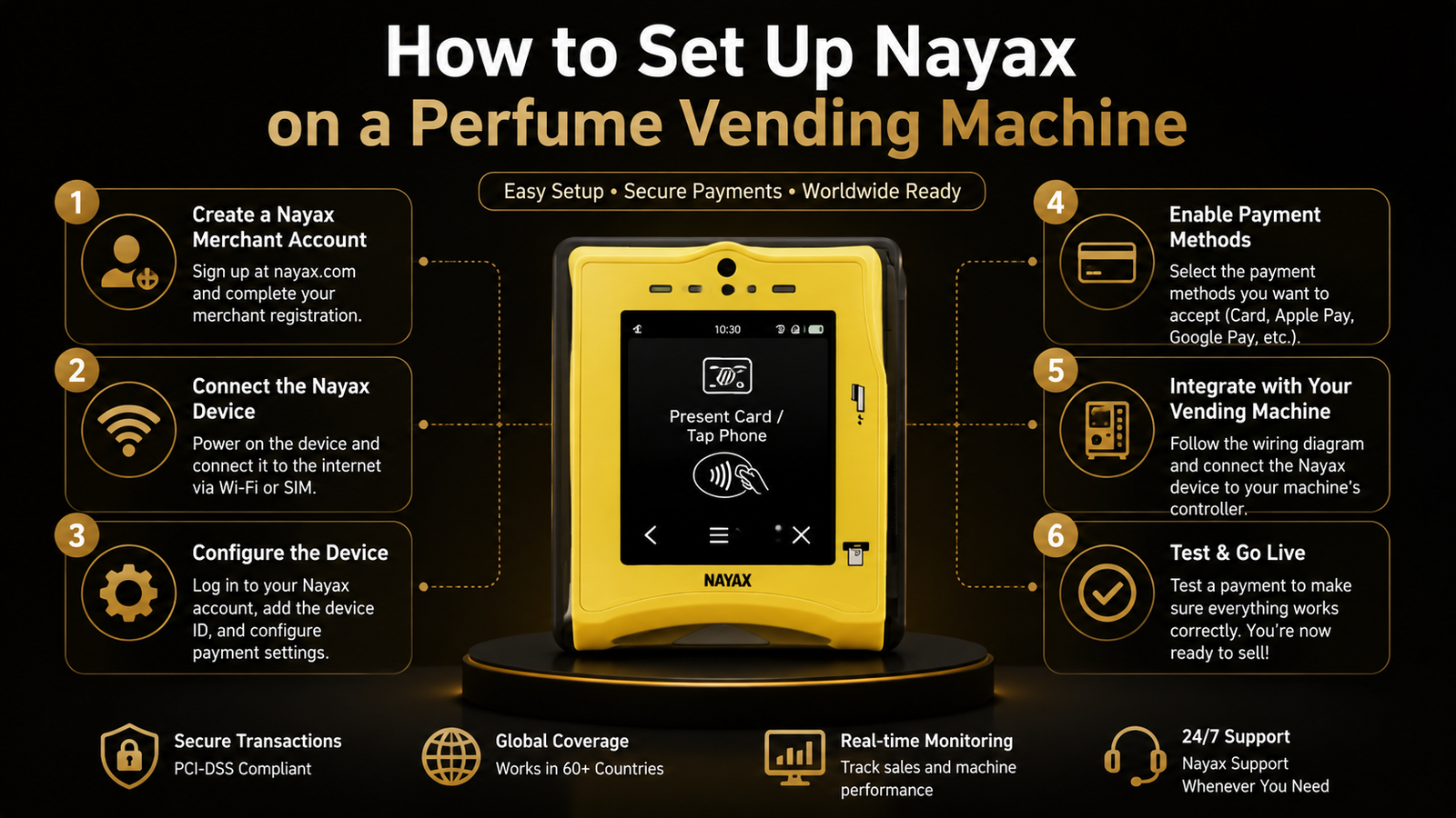 How to Set Up Nayax on a Perfume Vending Machine